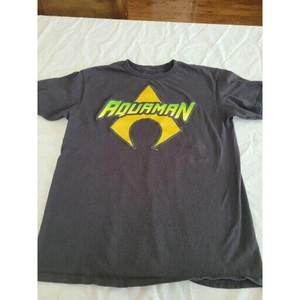 AQUAMAN BOYS BLACK TEE‎ SHIRT - SIZE X-LARGE (18/20)